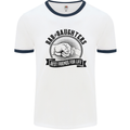 Dad & Daughters Best Friends Father's Day Mens White Ringer T-Shirt White/Navy Blue