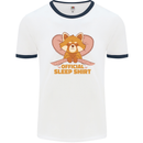 Red Panda Bear Funny Sleep Sleeping Mens White Ringer T-Shirt White/Navy Blue