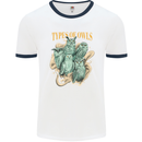 Types of Owls Species Mens Ringer T-Shirt White/Navy Blue