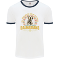 A Dalmatian Dog Mens Ringer T-Shirt White/Navy Blue
