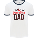Legendary Dad Fathers Day Mens Ringer T-Shirt White/Navy Blue