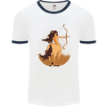 Sagittarius Woman Zodiac Star Sign Mens Ringer T-Shirt White/Navy Blue