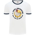 Chickens Poo My Breakfast Funny Food Eggs Mens White Ringer T-Shirt White/Navy Blue