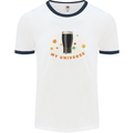 My Guiness Universe Mens White Ringer T-Shirt White/Navy Blue