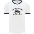 A Tractor for My Wife Funny Farming Farmer Mens White Ringer T-Shirt White/Navy Blue