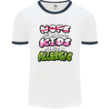 Not Having Kids the Dog is Allergic Funny Mens Ringer T-Shirt White/Navy Blue
