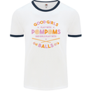 Bad Girls Play With Pool Balls 9-Ball Mens Ringer T-Shirt White/Navy Blue