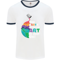 The Earth Without Art Is Just EH Artist Mens White Ringer T-Shirt White/Navy Blue