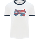 Legend Since 41st Birthday 1982 Mens Ringer T-Shirt White/Navy Blue