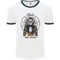 Time to Summon Some Friends Ouija Board Mens White Ringer T-Shirt White/Navy Blue