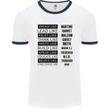 Dream Like Black Lives Matter History Month Mens White Ringer T-Shirt White/Navy Blue