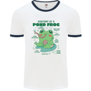Anatomy of a Frog Funny Mens Ringer T-Shirt White/Navy Blue