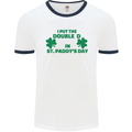 I Put the DD in St. Paddy's Day Funny Boobs Mens White Ringer T-Shirt White/Navy Blue