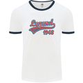 Legend Since 75th Birthday 1948 Mens Ringer T-Shirt White/Navy Blue