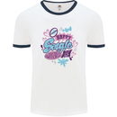 Happy Single Day Anti Valentines Romance Mens White Ringer T-Shirt White/Navy Blue