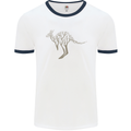 Kangaroo Ecology Mens White Ringer T-Shirt White/Navy Blue