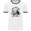 Viking May the Odds Be In Your Favour Mens White Ringer T-Shirt White/Navy Blue