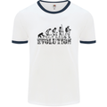 Fireman Evolution Mens White Ringer T-Shirt White/Navy Blue