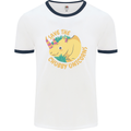 Save the Chbby Unicorns Funny Rhino Mens White Ringer T-Shirt White/Navy Blue