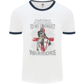 St George Warriors Mens White Ringer T-Shirt White/Navy Blue