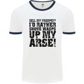 Sell My Trumpet? Funny Music Brass Mens White Ringer T-Shirt White/Navy Blue