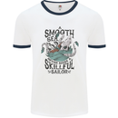 Skilful Sailor Kraken Sailor Mens White Ringer T-Shirt White/Navy Blue