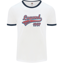 Legend Since 26th Birthday 1997 Mens Ringer T-Shirt White/Navy Blue