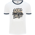60 Year Old Banger Birthday 60th Year Old Mens Ringer T-Shirt White/Navy Blue