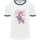 Possum Anatomy Mens White Ringer T-Shirt White/Navy Blue