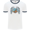 Love the Desert Safari Sand Cruising Mens White Ringer T-Shirt White/Navy Blue