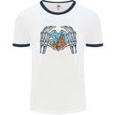 Love the Desert Safari Sand Cruising Mens White Ringer T-Shirt White/Navy Blue