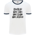 Uncle the Man the Myth the Legend Mens White Ringer T-Shirt White/Navy Blue