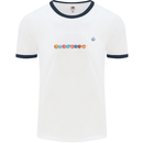 Planets Game Astronomy Space Funny Universe Mens White Ringer T-Shirt White/Navy Blue