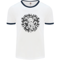 An Octopus in the Deep Ocean Sailor Sailing Mens White Ringer T-Shirt White/Navy Blue