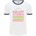 Grasp Science Funny Geek Nerd Physics Maths Mens White Ringer T-Shirt White/Navy Blue