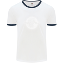 Moonchild Cancer Zodiac Mens Ringer T-Shirt White/Navy Blue