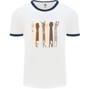 Be Kind in Sign Black Lives Matter LGBT Mens White Ringer T-Shirt White/Navy Blue