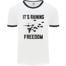 Freedom Parachute Regiment Para 1 2 3 4 10 Mens White Ringer T-Shirt White/Navy Blue
