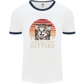 Show Me Your Kitties Funny Cat Kitten Mens White Ringer T-Shirt White/Navy Blue