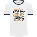 This Is What an Awesome Dad Mens White Ringer T-Shirt White/Navy Blue