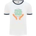 Trees Are the Answer Climate Change Mens Ringer T-Shirt White/Navy Blue