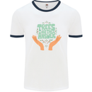 Trees Are the Answer Climate Change Mens Ringer T-Shirt White/Navy Blue