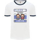 Baby Pregnancy Expecting Dad Mum to Be Mens White Ringer T-Shirt White/Navy Blue