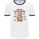 Anatomy of a Badger Funny Mens White Ringer T-Shirt White/Navy Blue