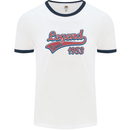 Legend Since 70th Birthday 1953 Mens Ringer T-Shirt White/Navy Blue