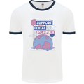 Climate Change Support Your Local Planet Mens Ringer T-Shirt White/Navy Blue