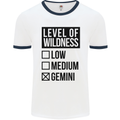 Levels of Wildness Gemini Mens White Ringer T-Shirt White/Navy Blue