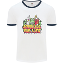 Spliff & Lighter Homies Funny Weed Cannabis Mens Ringer T-Shirt White/Navy Blue