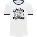 Dad & Son Best Friends For Life Mens White Ringer T-Shirt White/Navy Blue
