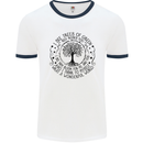 Trees What a Wonderful World Environment Mens White Ringer T-Shirt White/Navy Blue